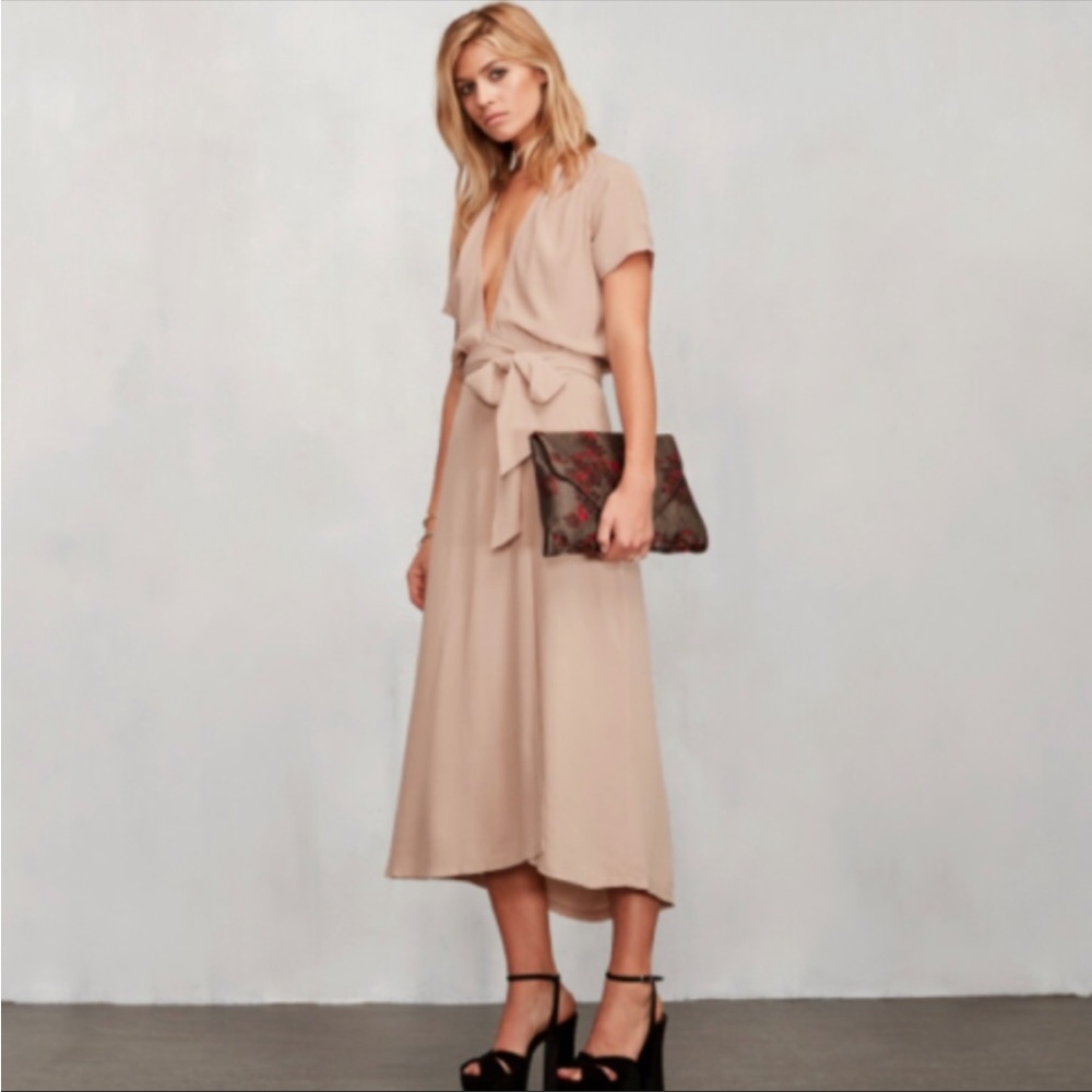 Reformation Hadley dress latte